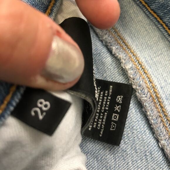 J Brand Capri blue denim jeans beach line size 28 ankle cropped skinny - Picture 6 of 10